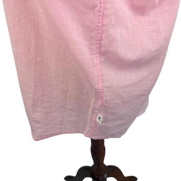 VINTAGE SUMMER SWIMWEAR COTTON BUTTON UP COLLARED SHIRT IN PINK NWT SIZE LARGE‎ - Picture 4 of 10